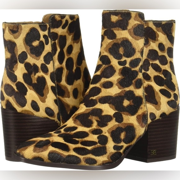 {Sam Edelman} Leopard Print Cari Fashion Ankle Boot - Picture 2 of 13